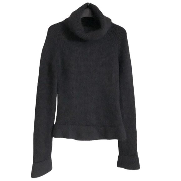 French Connection - Black Angora/Wool Blend Turtleneck - Size Small - Picture 1 of 10
